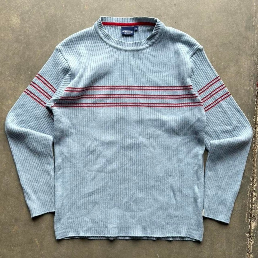 Y2K Women's Sideout Baby Blue Surf Knit Sweater